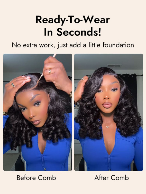 Ready To Go Bouncy Funmi Curly 13x4 HD Lace Frontal Glueless Wig 250% Density