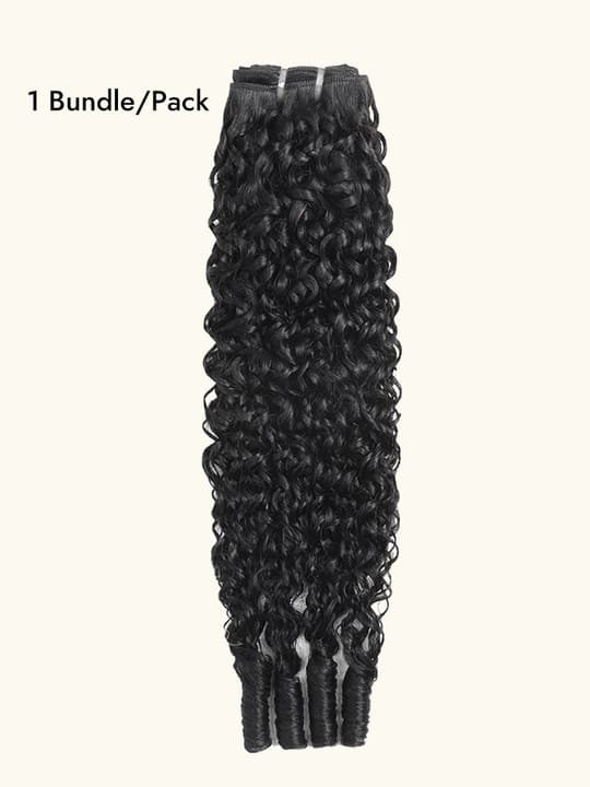 Burmese Curly One Bundle Human Hair Extensions With Spiral Ends