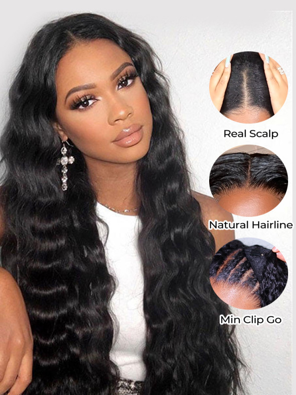 Loose Deep Wave U Part Wigs Cheap Human Hair V Part Wigs Real Hair Wigs For Women