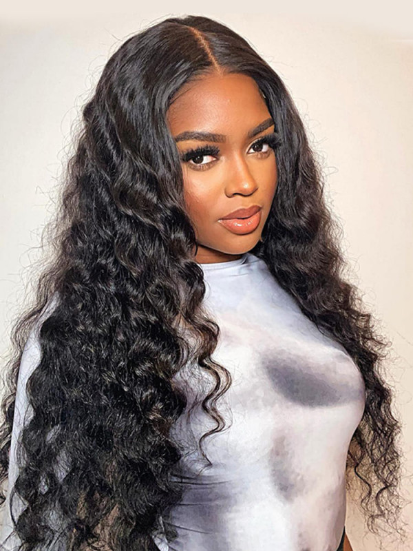 Human Hair Wigs for Women Loose Deep Wave 6*6 Deep Parting Lace