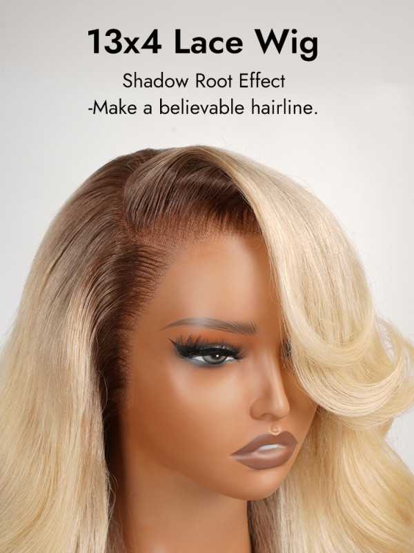 Wiggins Blonde Balayage On Light Brown Hair Body Wave 13x4 Lace Front Wig