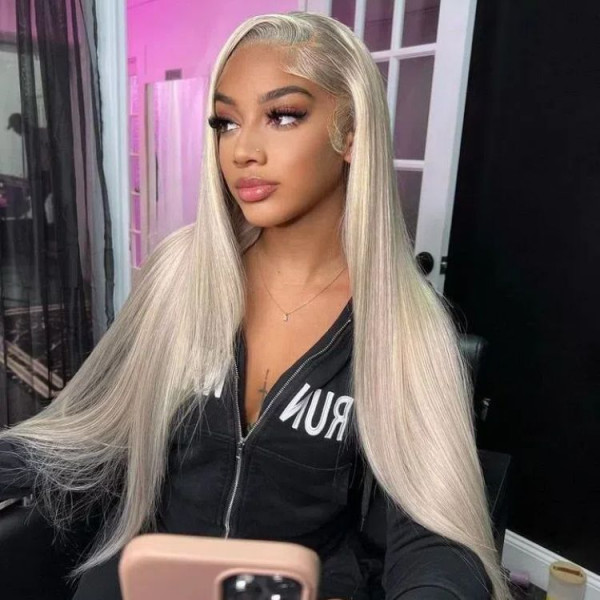 Light Brown Blonde Wigs With Highlights Ready & Go Body Wave #P18/613 Highlight Lace Front Wig
