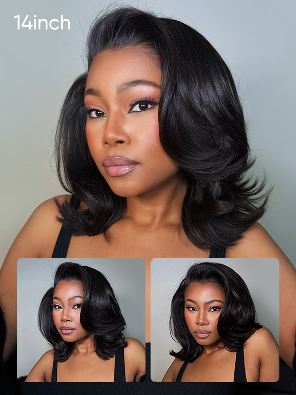 Body Wave Short HD Lace Front Wigs Human Hair Bob Wig Free Part-Ready & Go Wigs