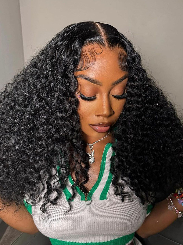 Ready And Go Wig Full Curly HD 7x5 13x4 Glueless Wigs Bouncy Burmese Curls 250% Density