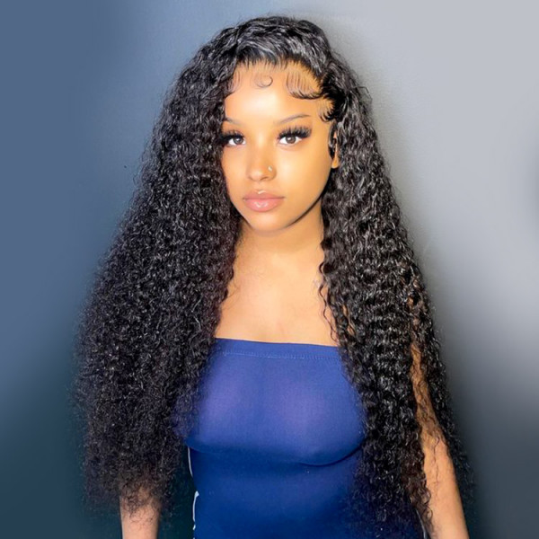 Long Curly Virgin Hair HD 13X4 Lace Front Wigs Hot Sale