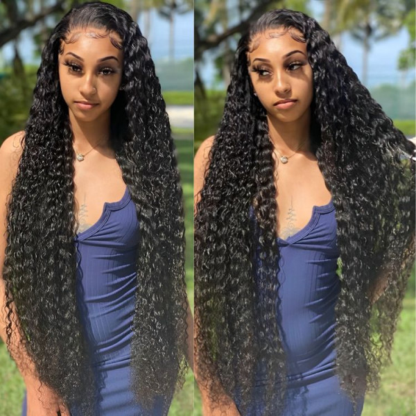 Curly lace wigs with baby hair online