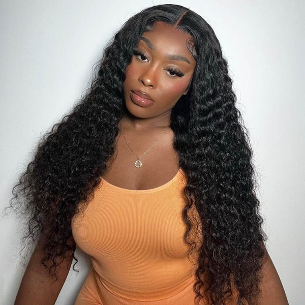 Deep Wave Long Hair Wigs Lace Front Wigs Human Hair