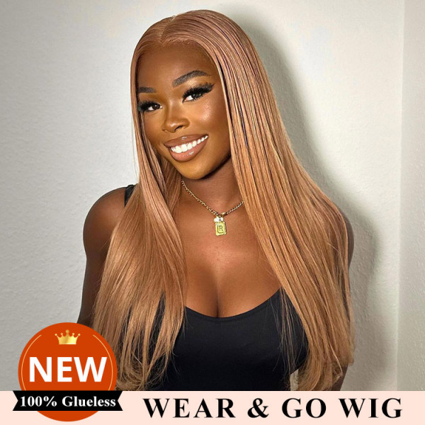 Honey Blonde Hair On Brown Skin Wear And Go Wig Wiggins Hair Wiggins Hair