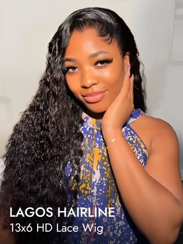 Lagos Hairline Loose Deep Parting Max 13x6 HD Lace Wig Human Hair