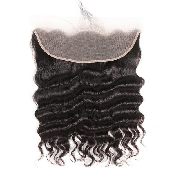 Human Virgin Hair Loose Deep Wave 13*4 Lace Frontal
