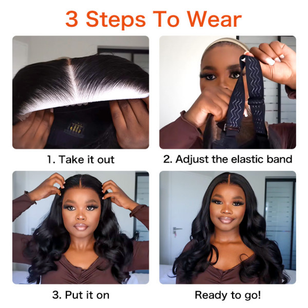 Ready And Go Wig Glueless Body Wave Human Hair Wigs Wiggins Hair