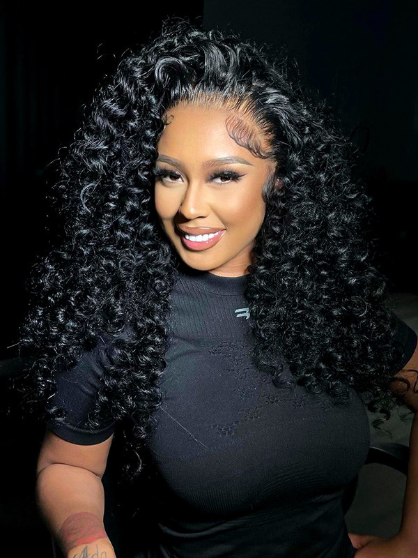 Ready And Go Wig Full Curly HD 7x5 13x4 Glueless Wigs Bouncy Burmese Curls 250% Density
