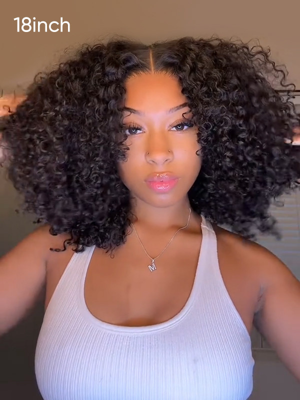 WIGGINS Ready & Go 250% Density Popping Curly HD Lace Front Wigs Medium Length Human Hair Wigs