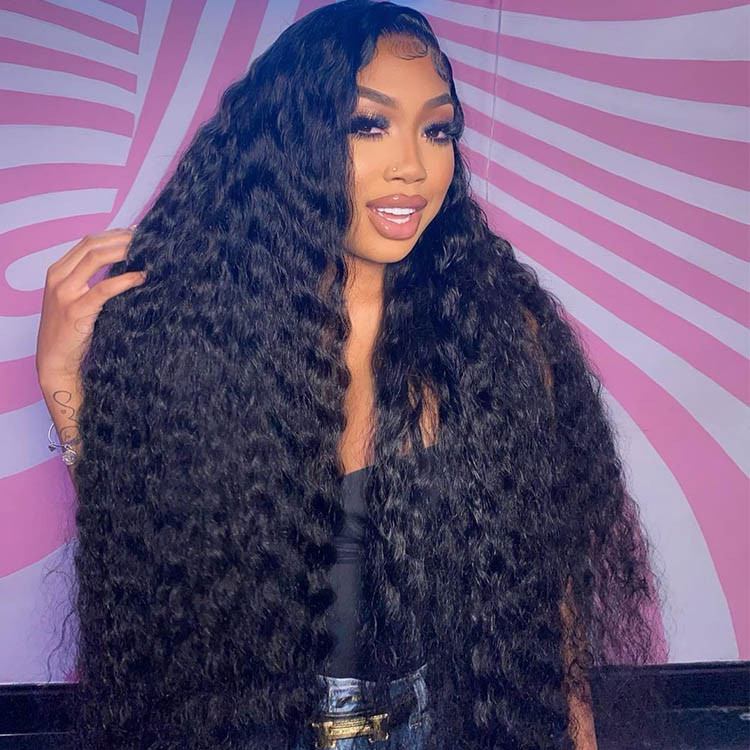 Human Hair Wigs for Women Loose Deep Wave 6*6 Deep Parting Lace Closure  With Baby Hair - Wiggins Hair