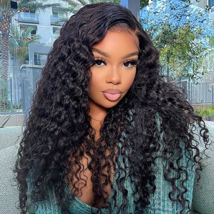 Water Wave 5x5 Closure Wigs Natural Wave Human Hair Lace Front Wigs Wiggins Hair