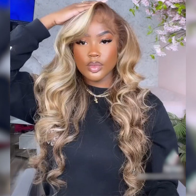 Blonde Wigs Highlight Wigs Colored Wigs Ombre Wigs Wiggins Hair