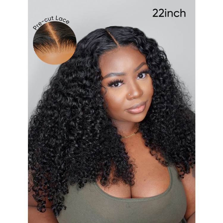 WIGGINS 250% Density Popping Curly HD Lace Front Wigs Medium Length Human Hair Wigs