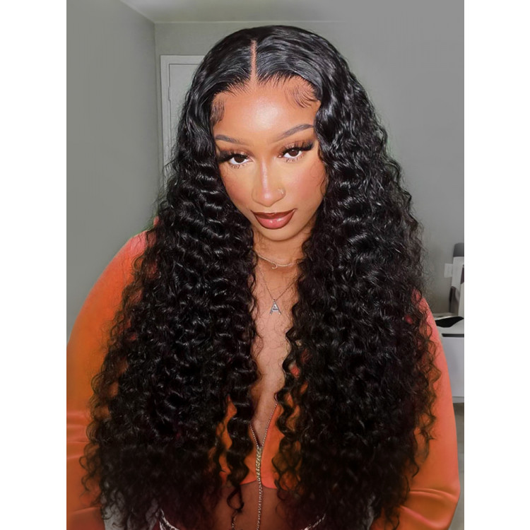 Wigs For Sale Deep Wave 6*6 Human Hair Lace Closure Wigs Pre  display picture 1