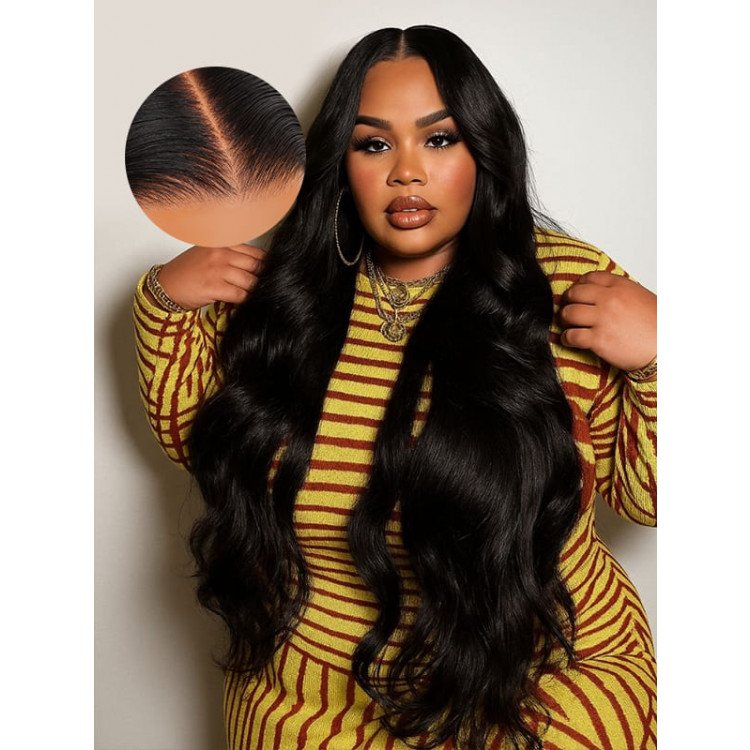 Glueless Body Wave 7x4 Lace Closure Human Hair Ready To Go Wigs Flash Sale