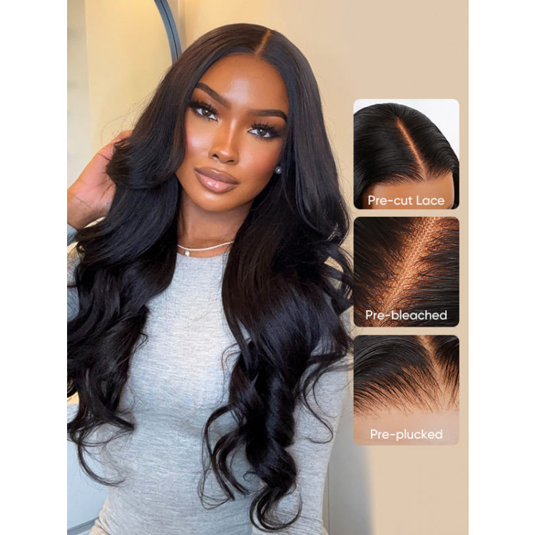 Glueless Body Wave 7x4 Lace Closure Human Hair Ready To Go Wigs Flash Sale