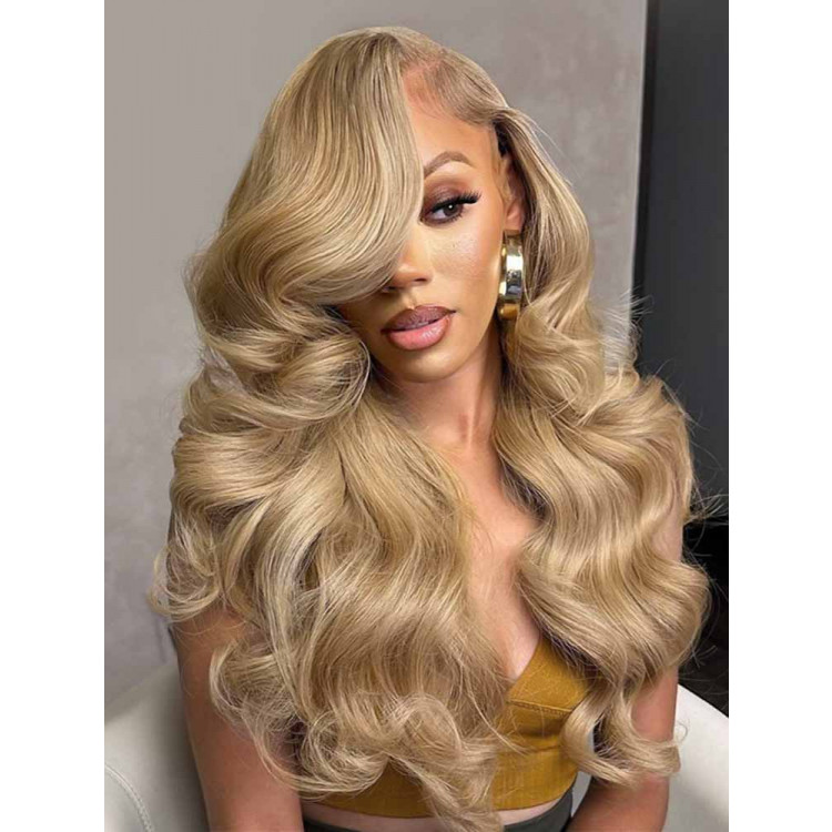 #27 Honey Blonde Body Wave 13x4 Lace Front Wigs Human Hair