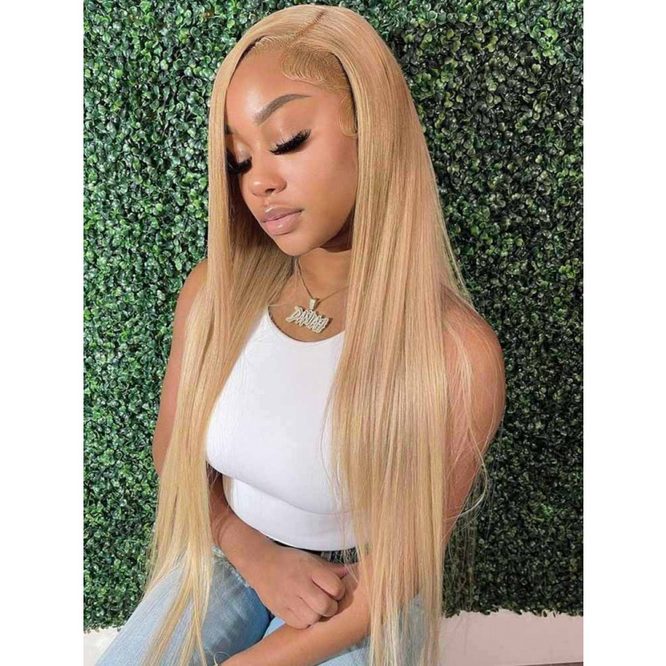 #27 Honey Blonde Body Wave 13x4 Lace Front Wigs Human Hair