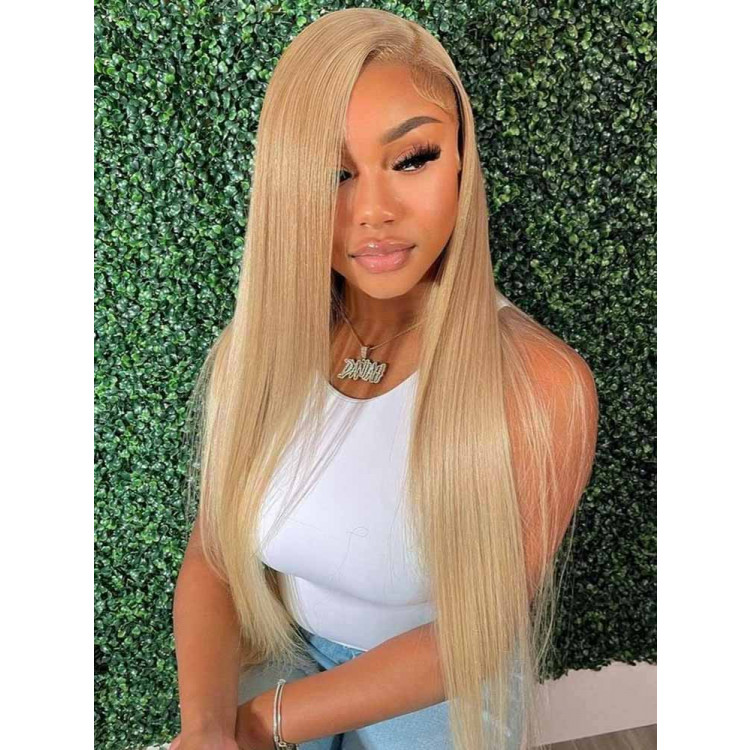 #27 Honey Blonde Body Wave 13x4 Lace Front Wigs Human Hair