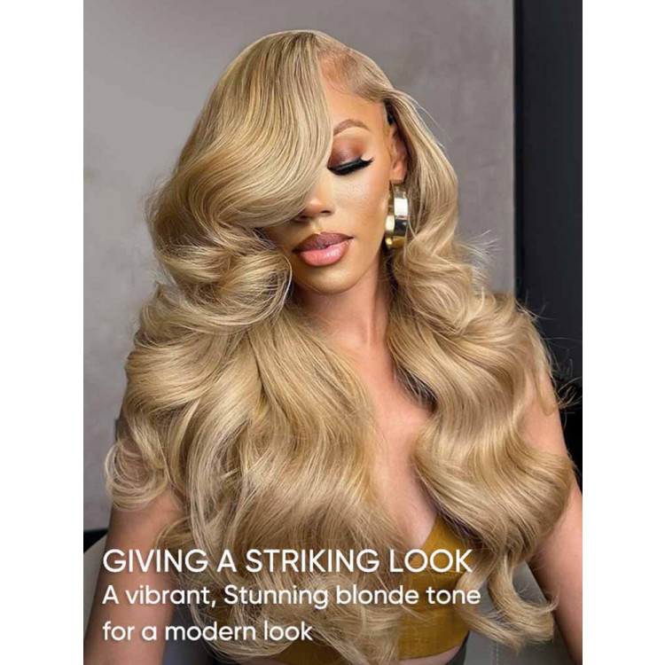 #27 Honey Blonde Body Wave 13x4 Lace Front Wigs Human Hair