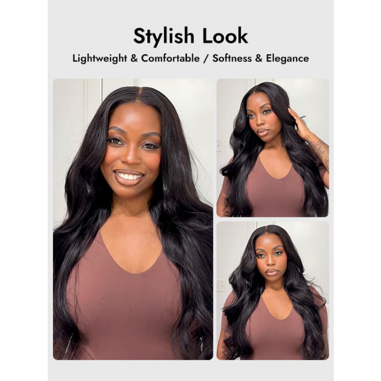 Glueless Body Wave 7x4 Lace Closure Human Hair Ready To Go Wigs Flash Sale