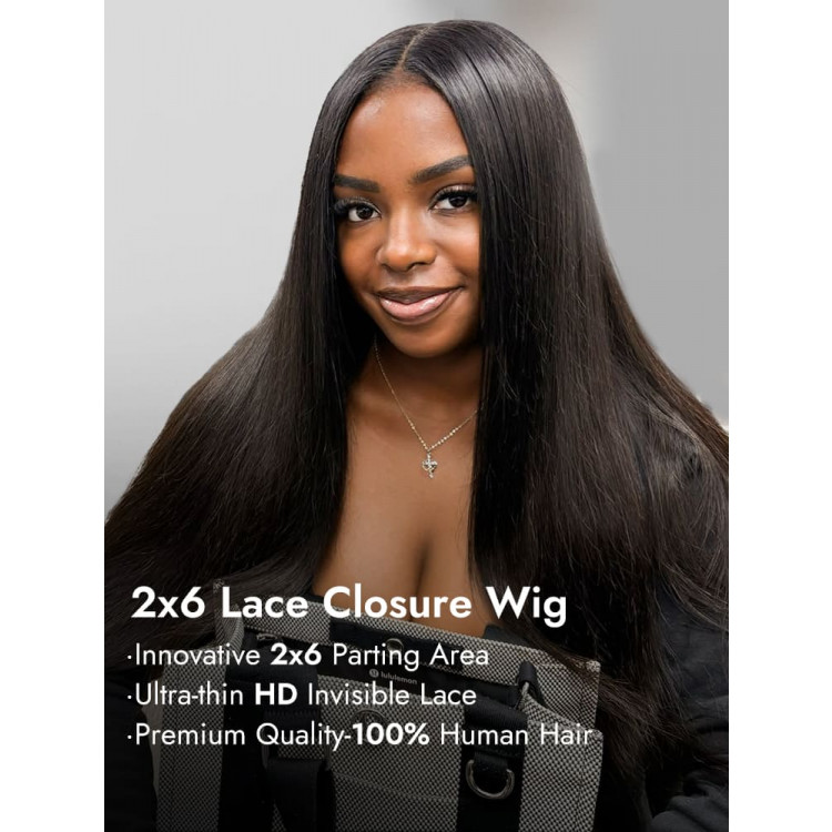 2x6 Pre Cut HD Lace Front Straight And Body Wave Human Hair  display picture 2