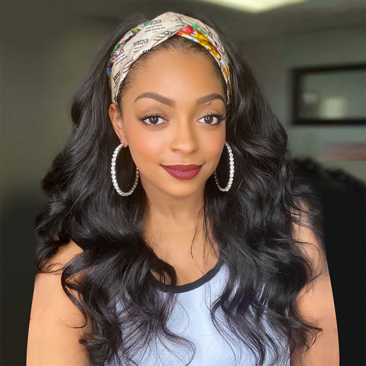 Body Wave Headband Wigs Human Hair Wigs With Various Headbands