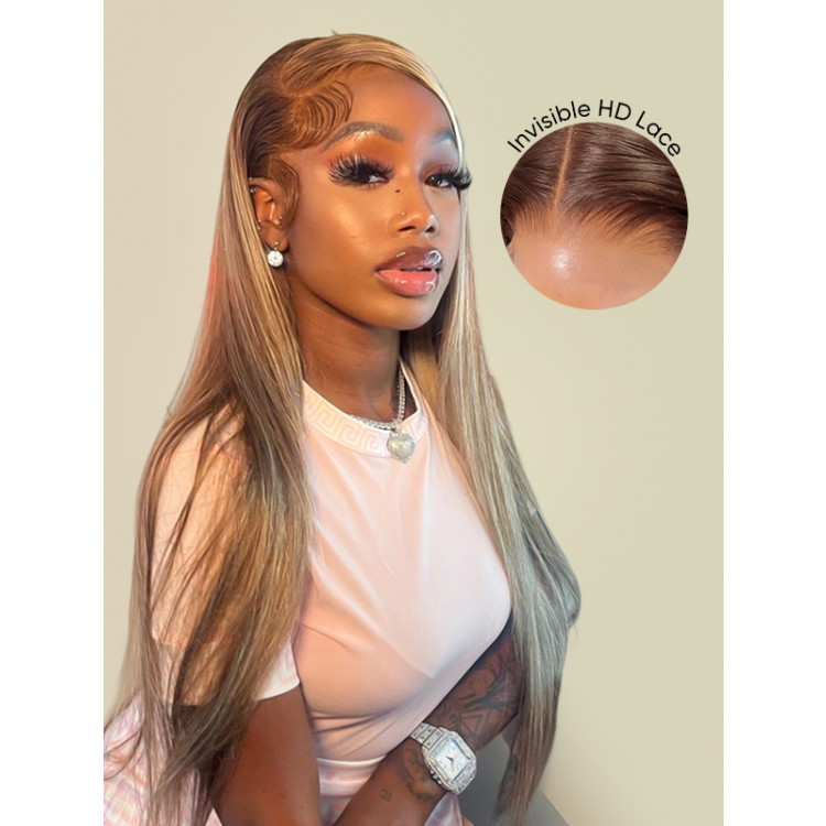 WIGGINS Brown Wig With Blonde Highlights P4/613 Piano HD Lace Front Wig