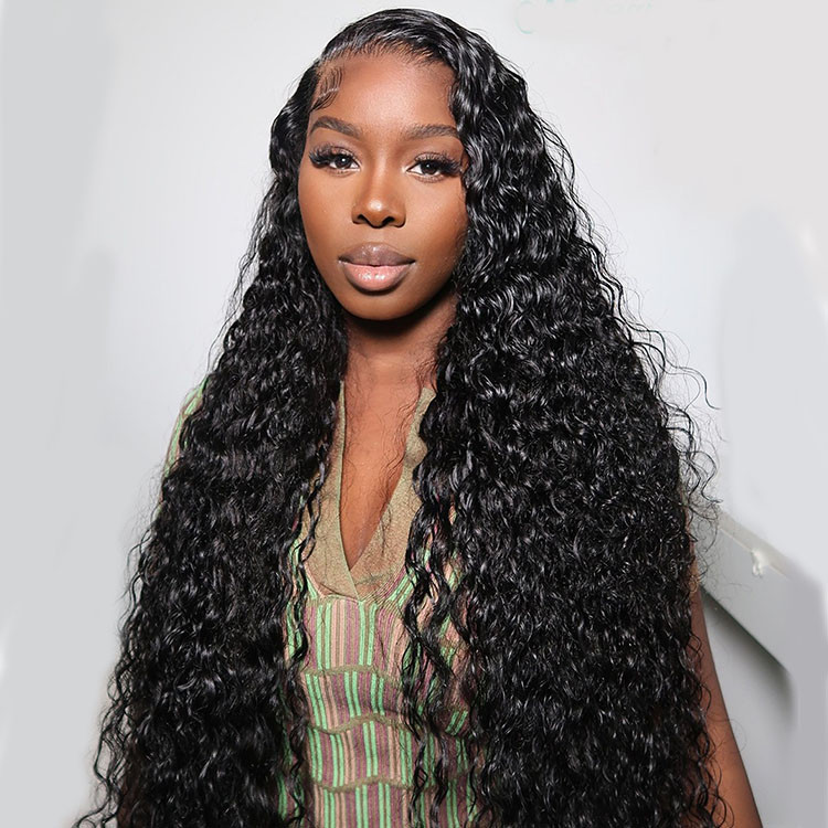 Wavymy Natural Look HD Lace Wigs Water Wave 5x5 Lace Closure Wig