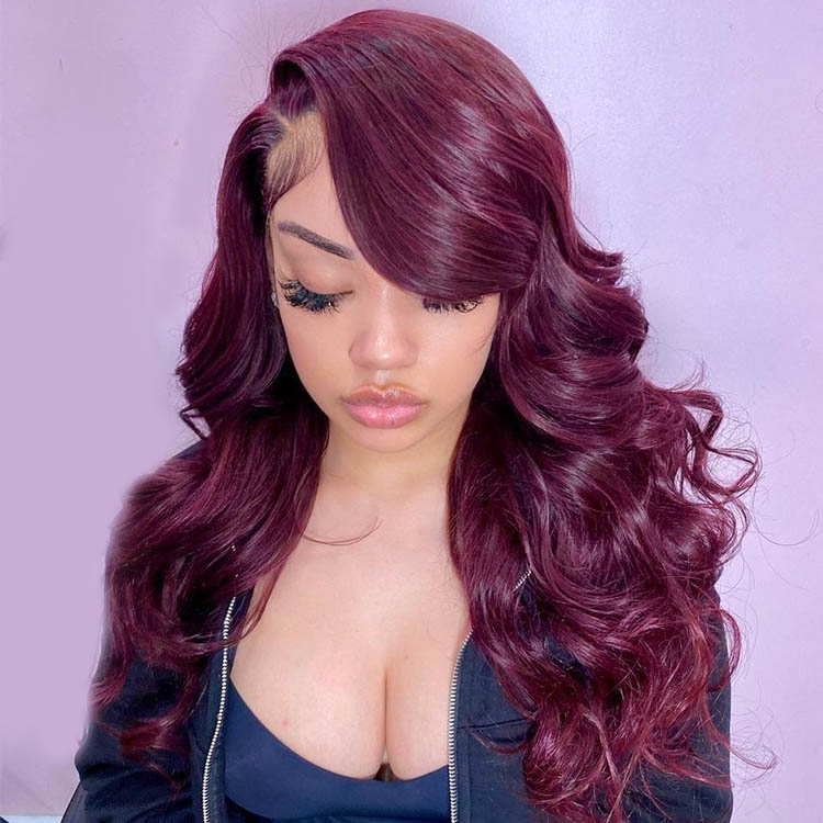 dark burgundy wigs