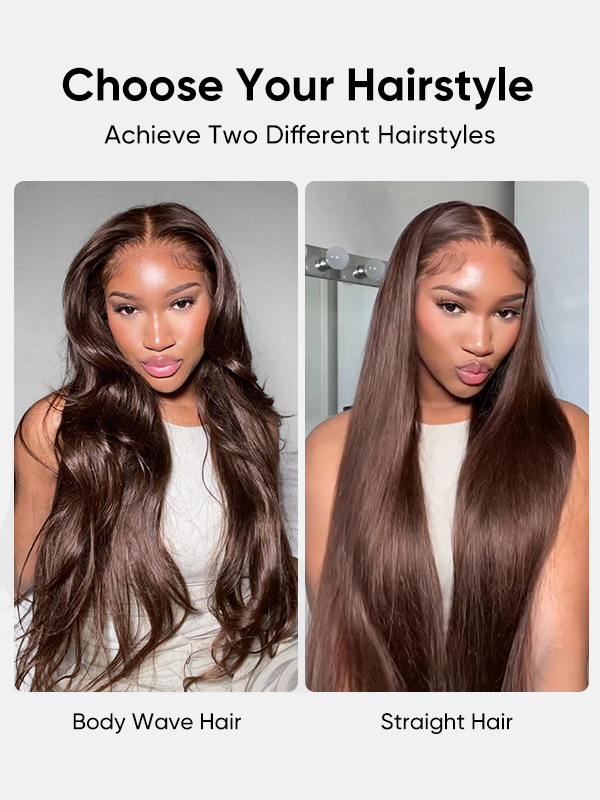 dark brown colored wig