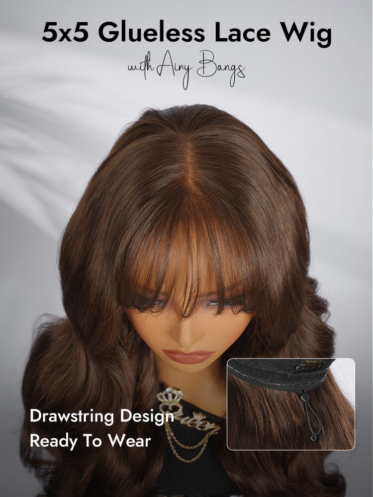 chocolate brown 5x5 lace wig 