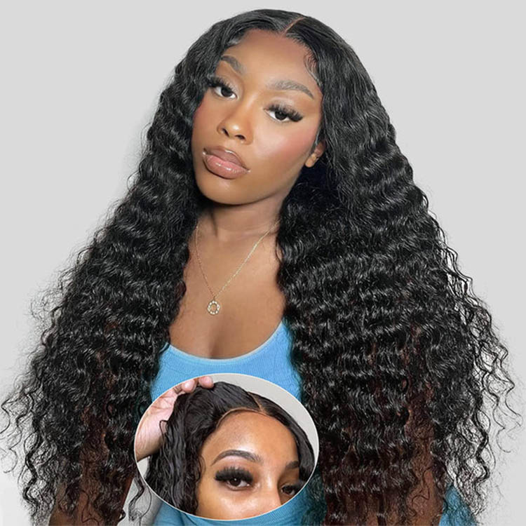 deep wave closure wigs