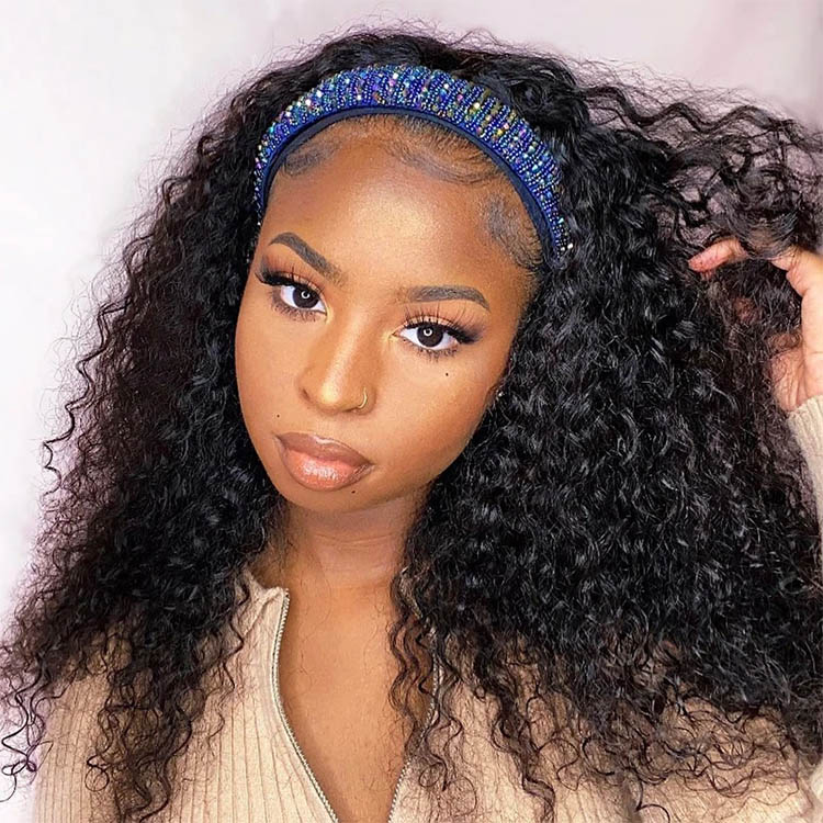 deep wave headband wigs