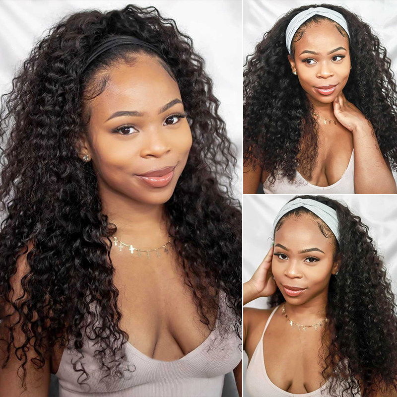 Deep Wave Headband Wigs