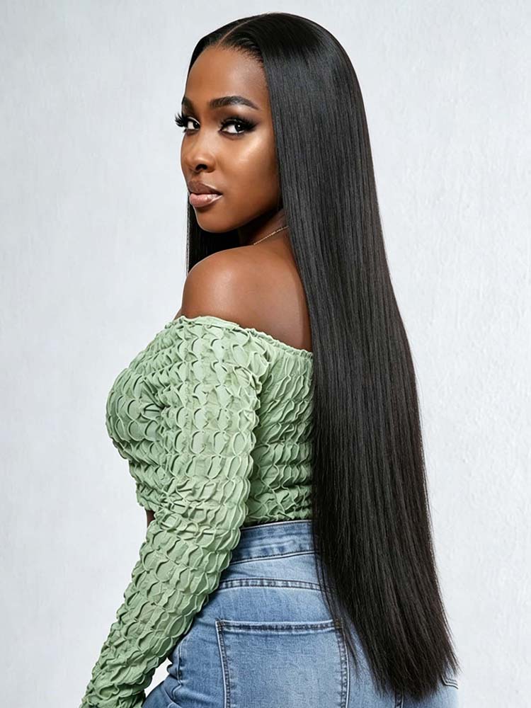  5x7 hd lace super double drawn straight human hair