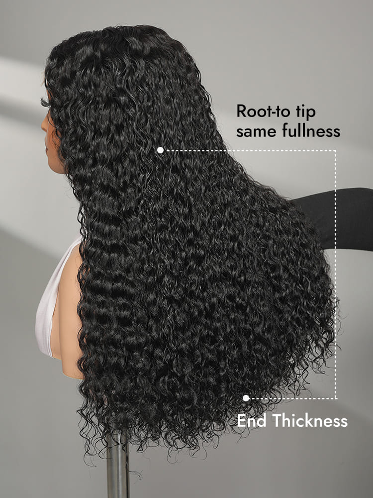  200% Density Water Wave Human Hair Wig 