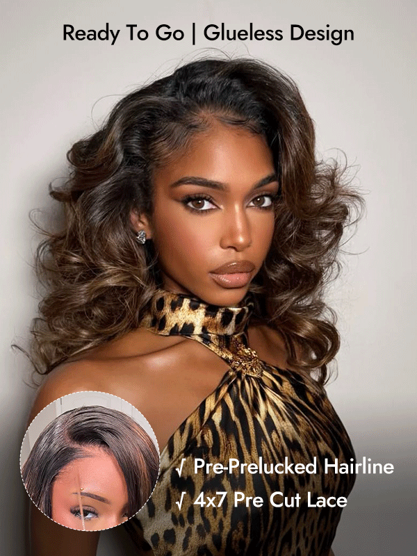 Ombre Balayage Brown Ready To Go Wig