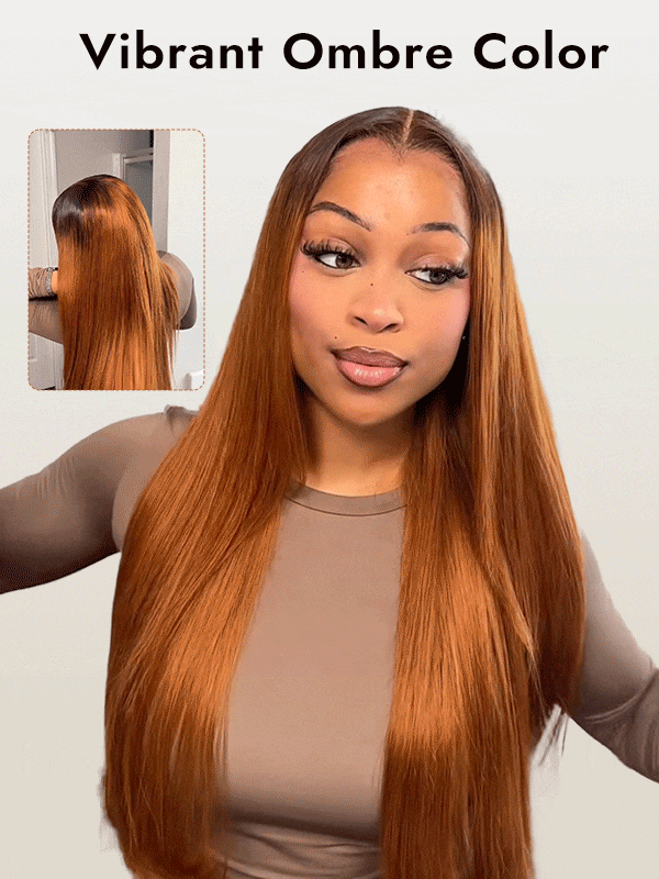 Ombre Ginger Straight Wig