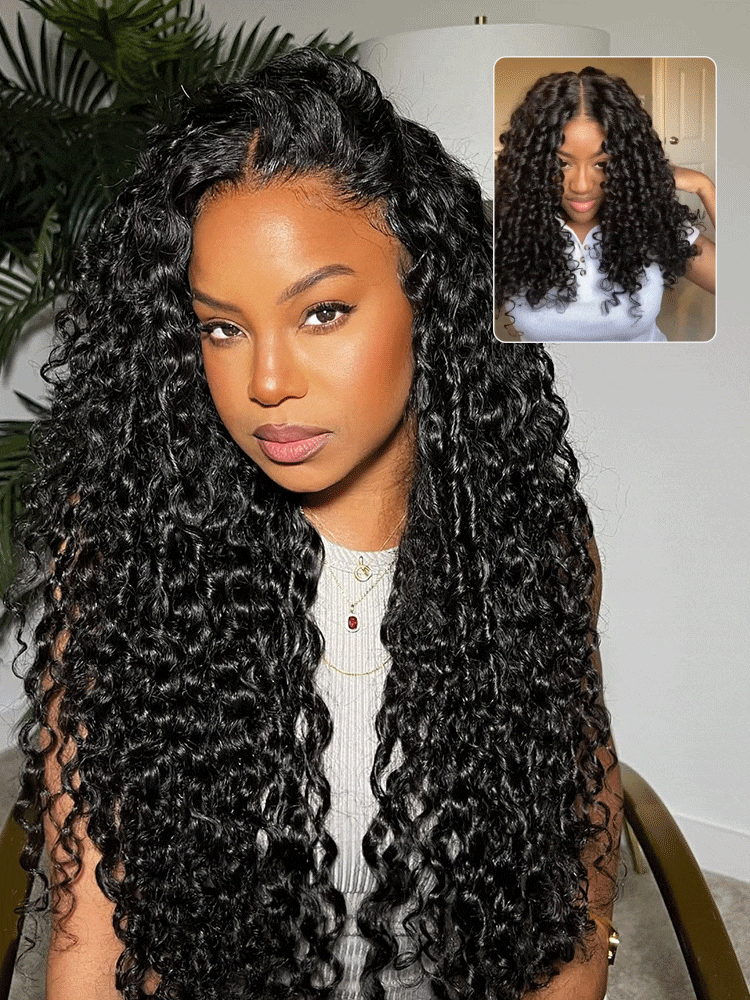 Finger Coiling Curly 13x6 Lace Frontal Wigs