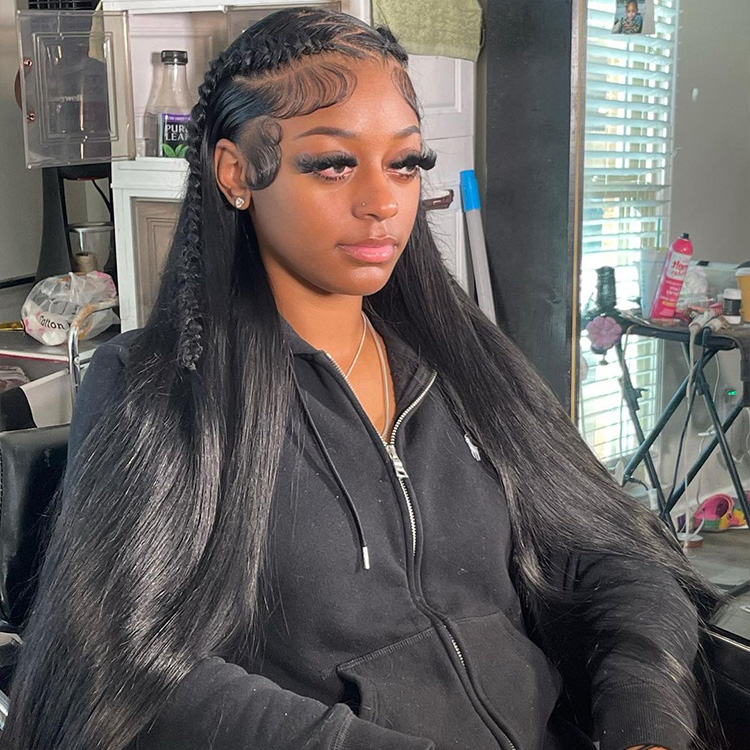 glueless braided wig