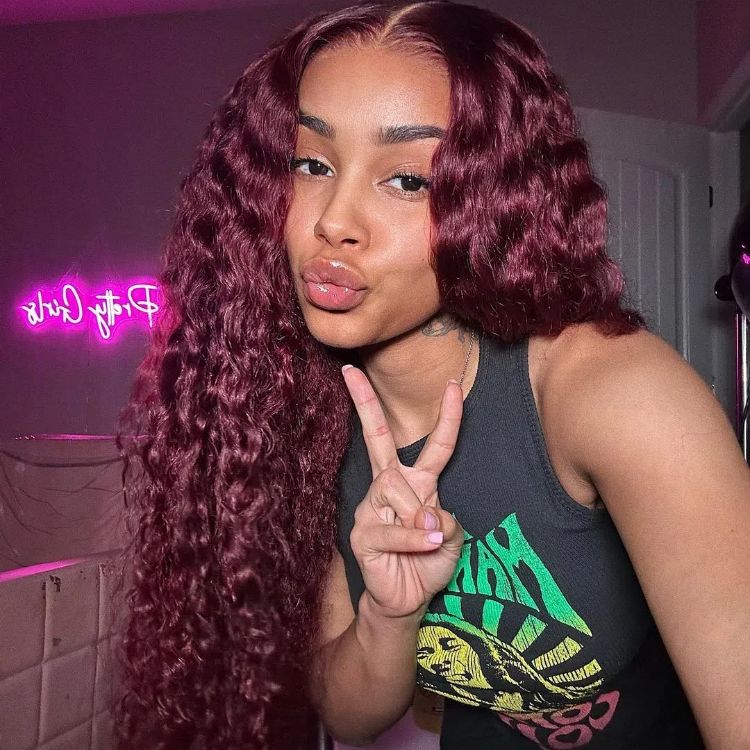 Glueless Burgundy Wigs