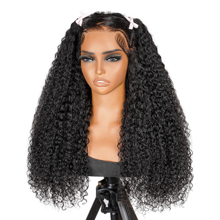 glueless curly braided wig