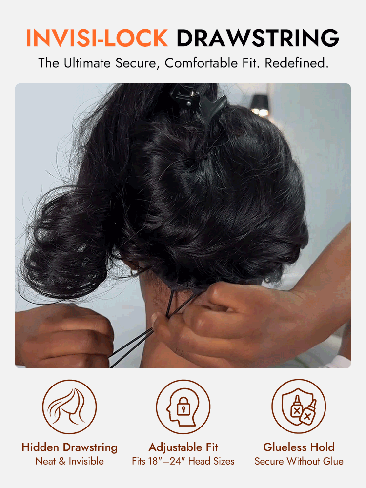 glueless drawstring wig