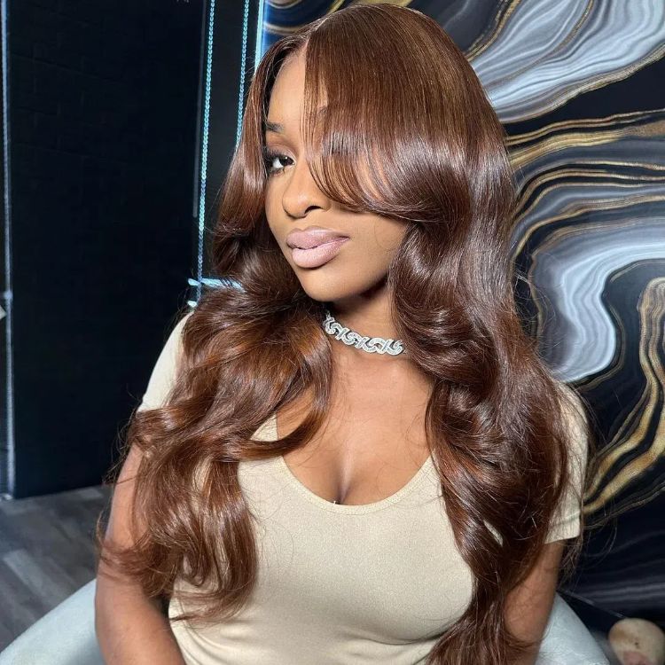 glueless wig with bangs