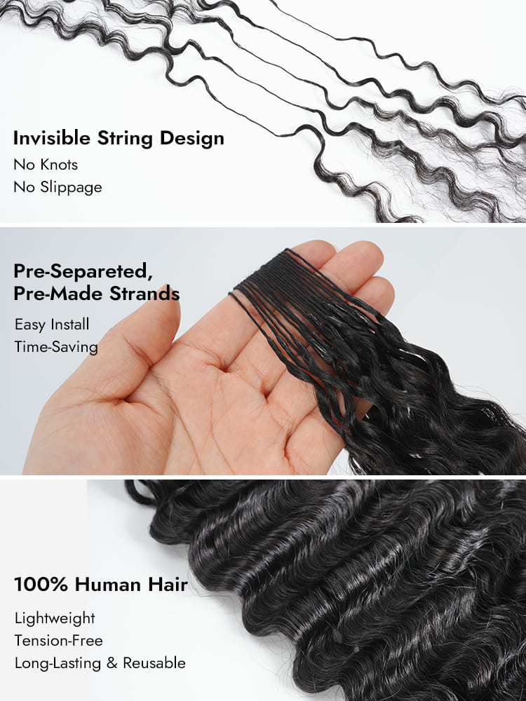 Curly crochet hair blends well with your own hair